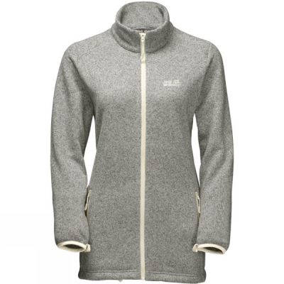 Fleece Jack Wolfskin Caribou Altis Mujer Gris - Chile JUI742061